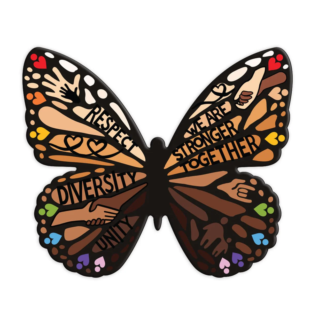 Fridge Magnet - This Is Us - Shades of Diversity Butterfly