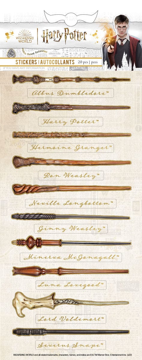Harry Potter Stickers - Foil Wands