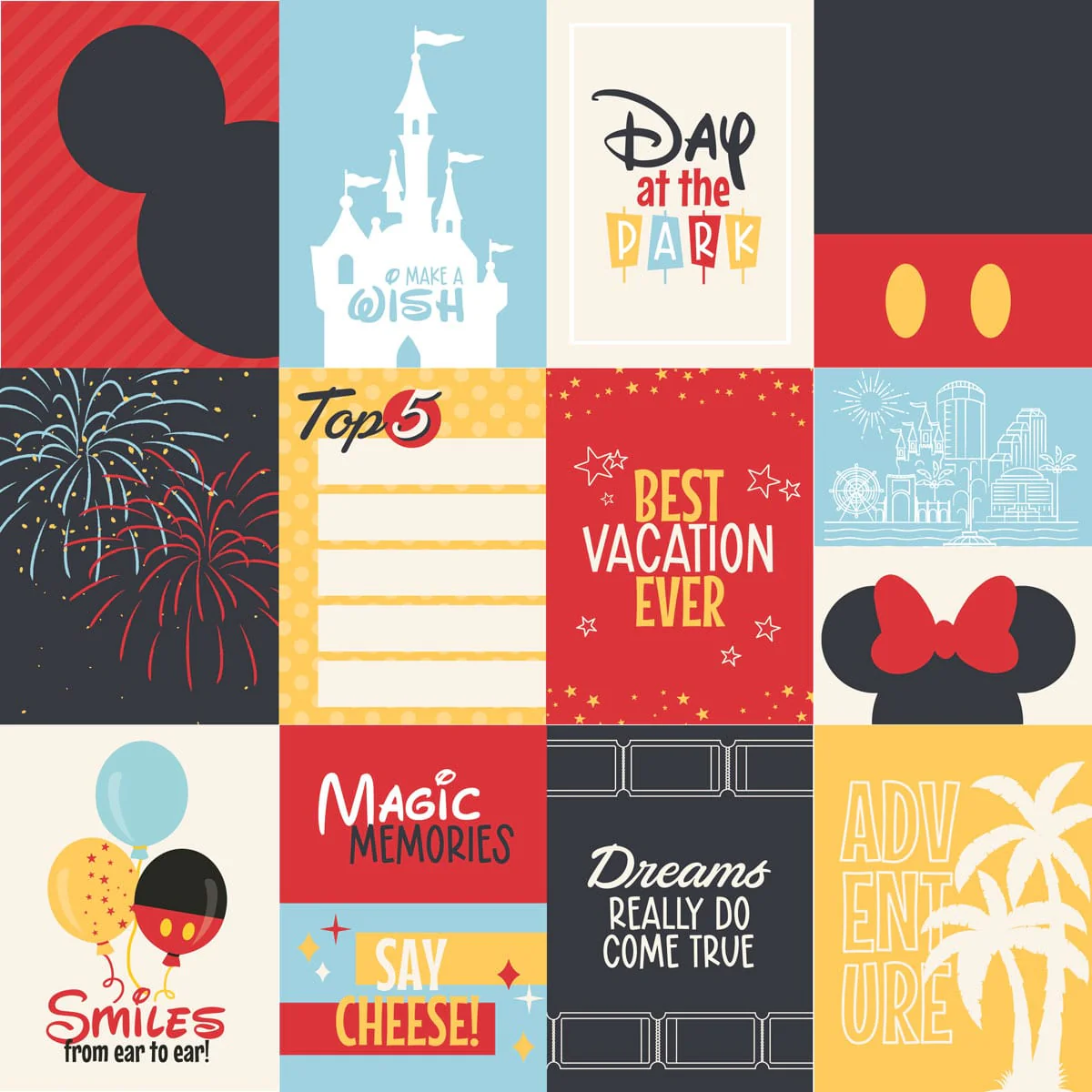 Scrapbook Paper - Magic Park Tags - Image 2