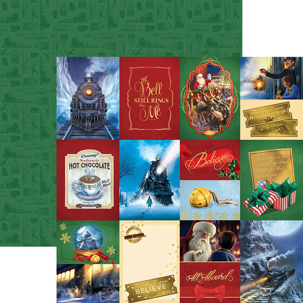 Scrapbook Paper - The Polar Express - All Aboard Tags
