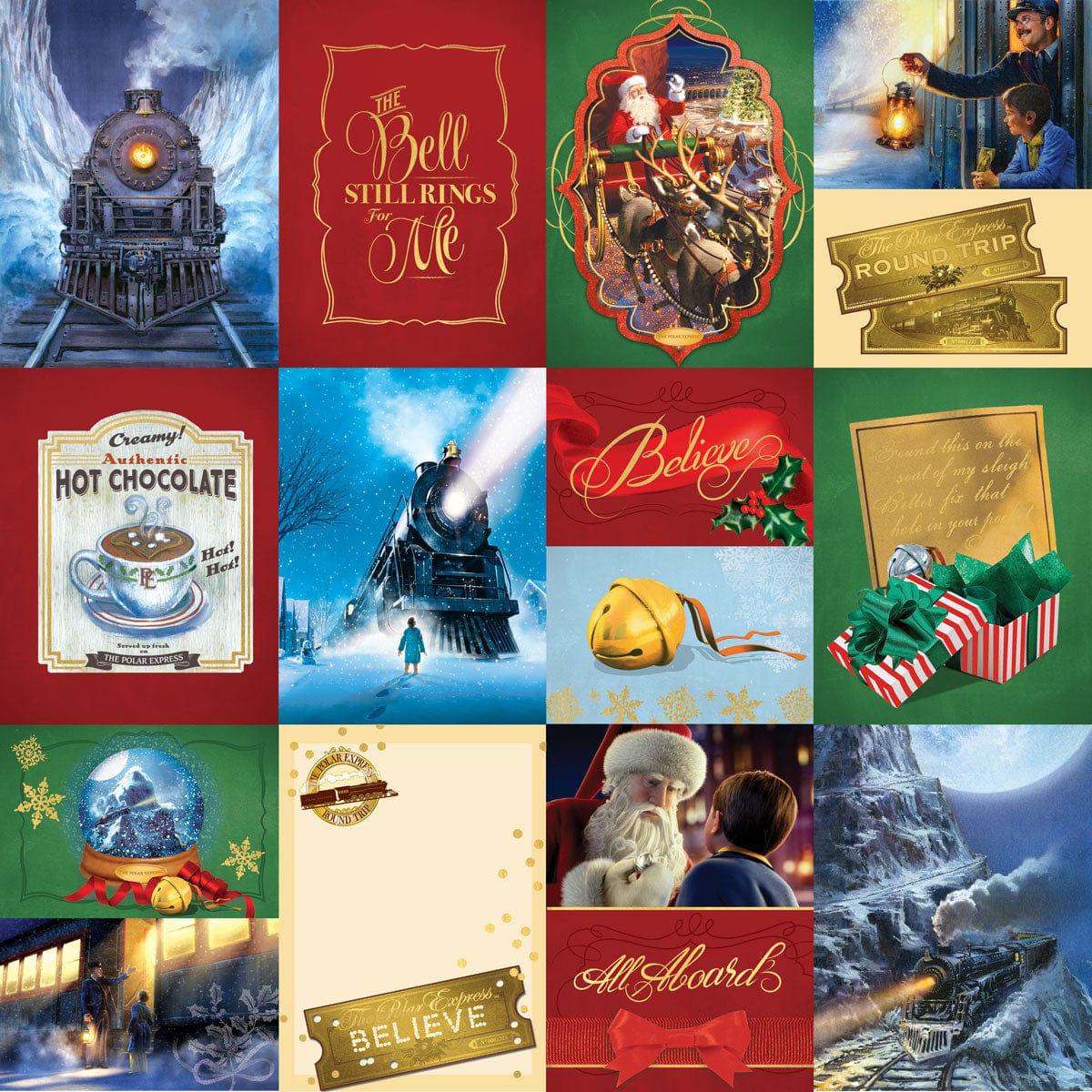 Scrapbook Paper - The Polar Express - All Aboard Tags - Image 2